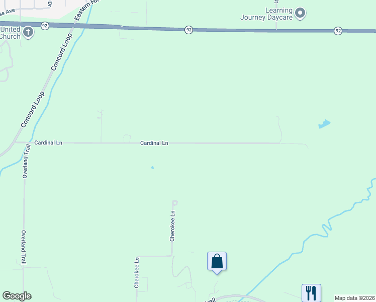 map of restaurants, bars, coffee shops, grocery stores, and more near 20987 Cardinal Lane in Council Bluffs