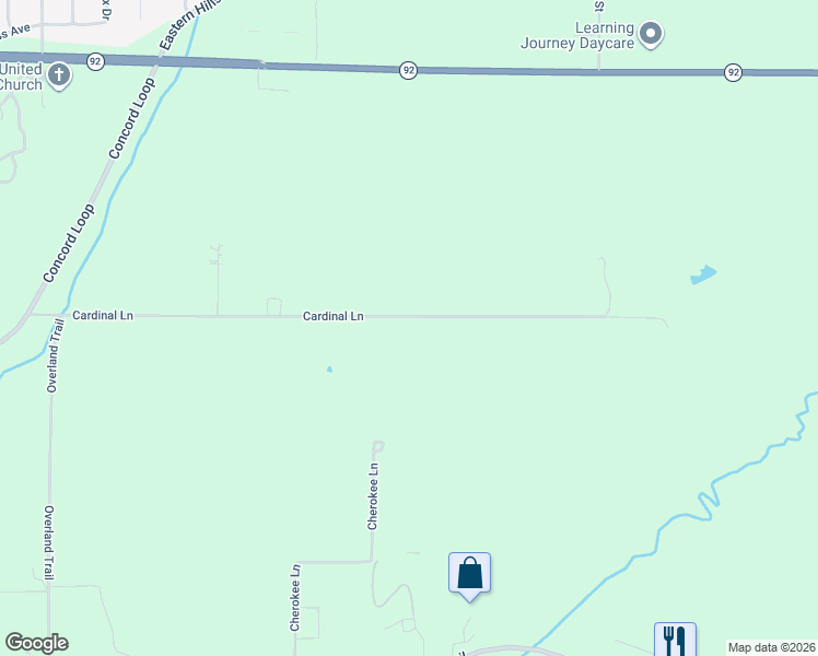 map of restaurants, bars, coffee shops, grocery stores, and more near 20987 Cardinal Lane in Council Bluffs