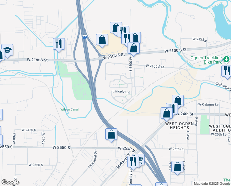map of restaurants, bars, coffee shops, grocery stores, and more near 1161 Lancelot Lane in West Haven