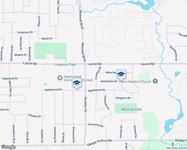 map of restaurants, bars, coffee shops, grocery stores, and more near 1816 Coventry Drive in Brunswick