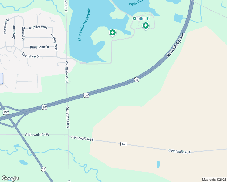 map of restaurants, bars, coffee shops, grocery stores, and more near Highway 20 in Norwalk