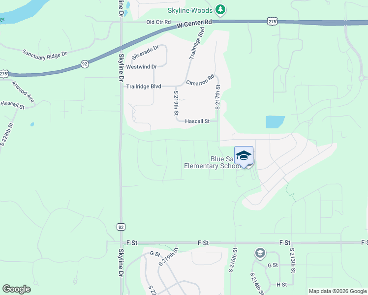 map of restaurants, bars, coffee shops, grocery stores, and more near 21819 Hascall Street in Omaha