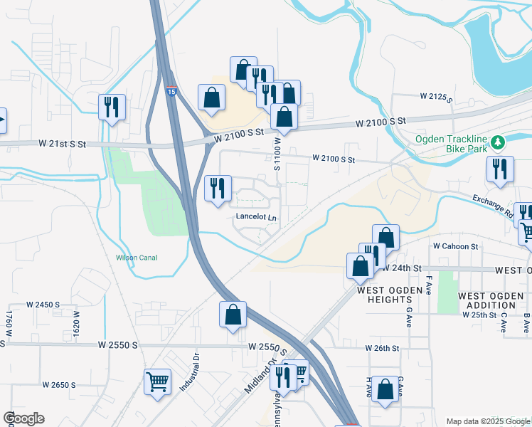 map of restaurants, bars, coffee shops, grocery stores, and more near 1124 Lancelot Lane in West Haven