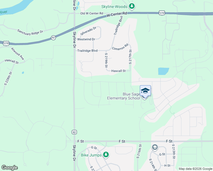 map of restaurants, bars, coffee shops, grocery stores, and more near 21819 Hascall Street in Omaha