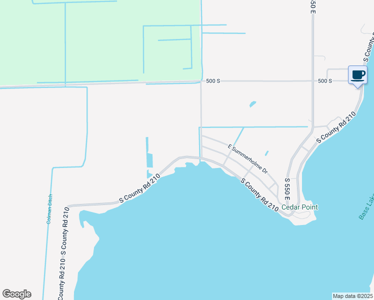 map of restaurants, bars, coffee shops, grocery stores, and more near 6254 South County Road 210 in Knox