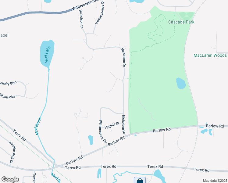 map of restaurants, bars, coffee shops, grocery stores, and more near 5809 Alisa Court in Hudson