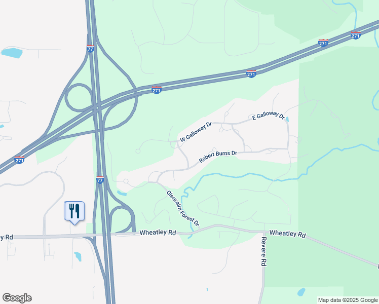 map of restaurants, bars, coffee shops, grocery stores, and more near 3449 Skye Ridge Drive in Richfield