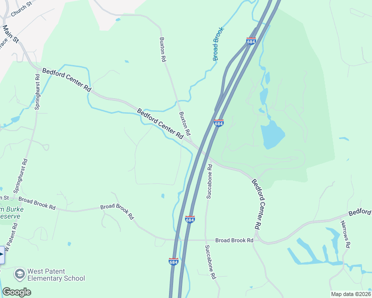 map of restaurants, bars, coffee shops, grocery stores, and more near 165 Bedford Center Road in Bedford Hills