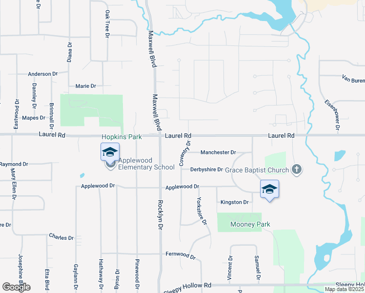 map of restaurants, bars, coffee shops, grocery stores, and more near 1816 Coventry Drive in Brunswick