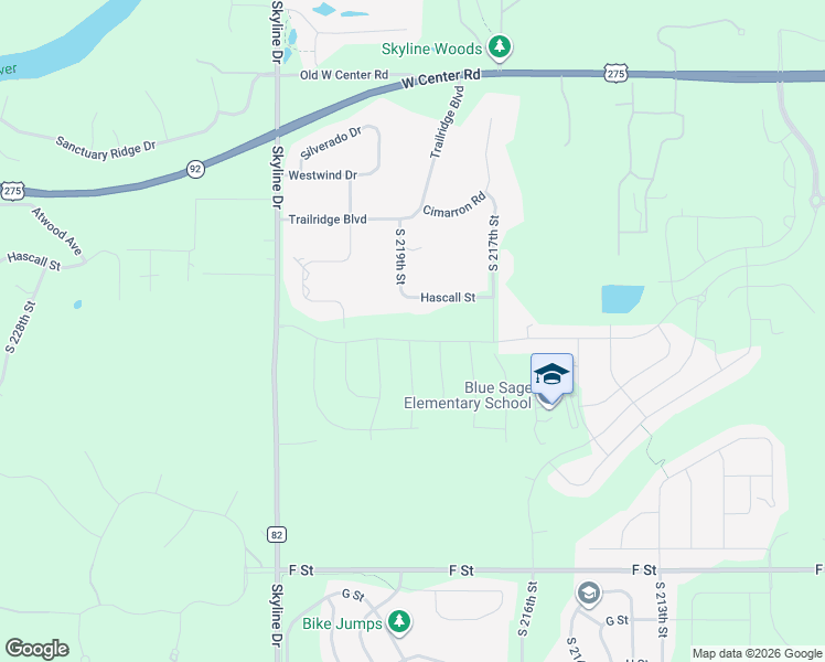 map of restaurants, bars, coffee shops, grocery stores, and more near 21819 Hascall Street in Omaha