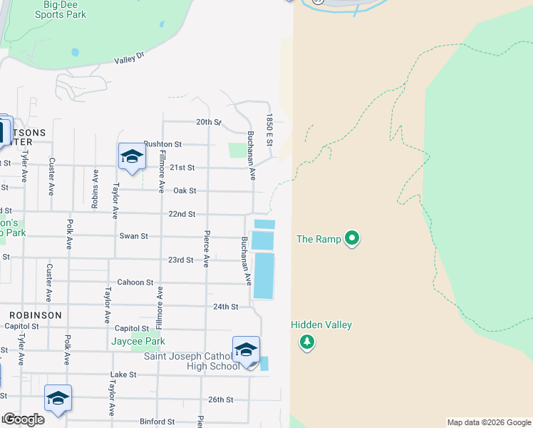 map of restaurants, bars, coffee shops, grocery stores, and more near 2226 22nd Street in Ogden