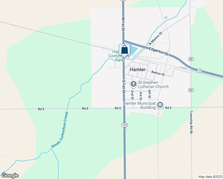 map of restaurants, bars, coffee shops, grocery stores, and more near in Hamler