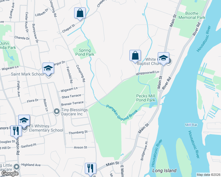 map of restaurants, bars, coffee shops, grocery stores, and more near 60 Rosebrook Drive in Stratford