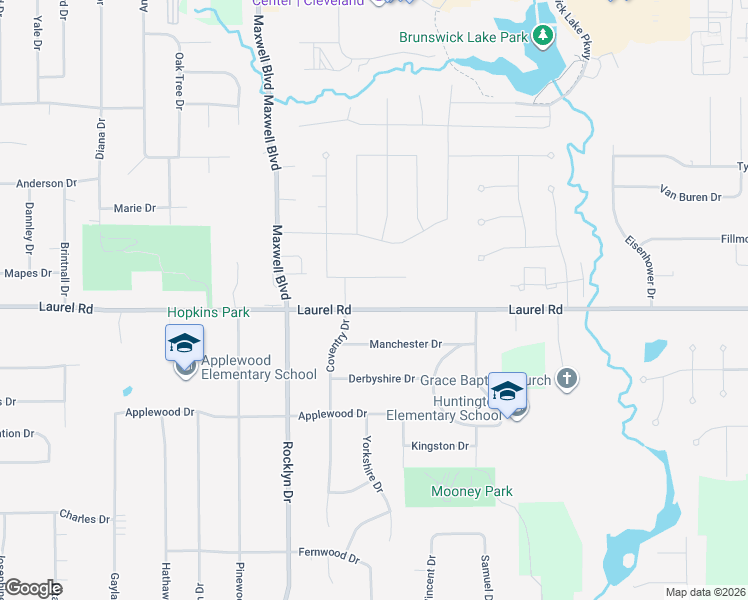 map of restaurants, bars, coffee shops, grocery stores, and more near 3698 Carlisle Drive in Brunswick