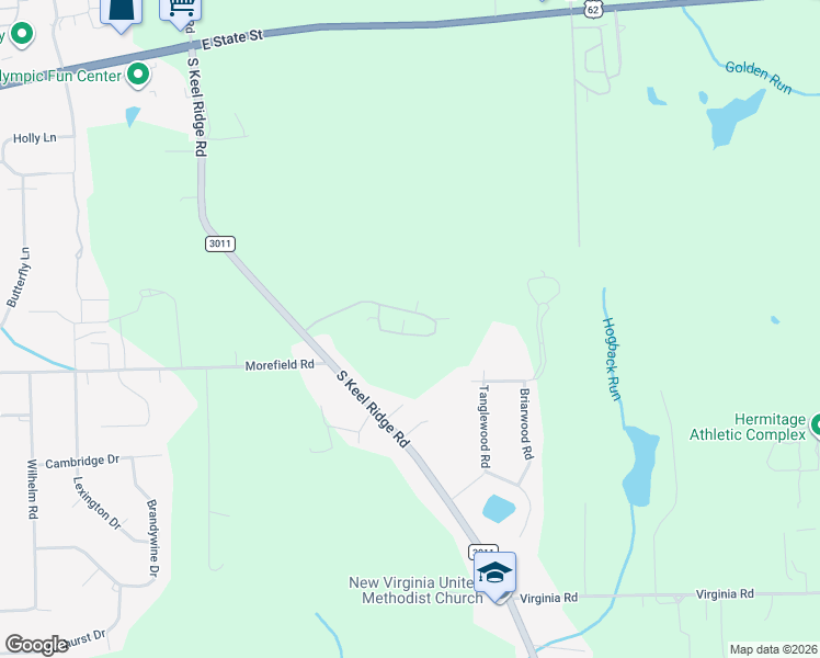 map of restaurants, bars, coffee shops, grocery stores, and more near 51 Stone Ridge Boulevard in Hermitage