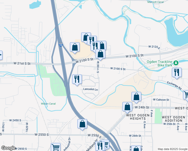 map of restaurants, bars, coffee shops, grocery stores, and more near 1085 2100 West in West Haven