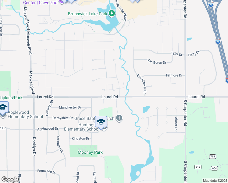 map of restaurants, bars, coffee shops, grocery stores, and more near 3480 Villa-Casa Court in Brunswick
