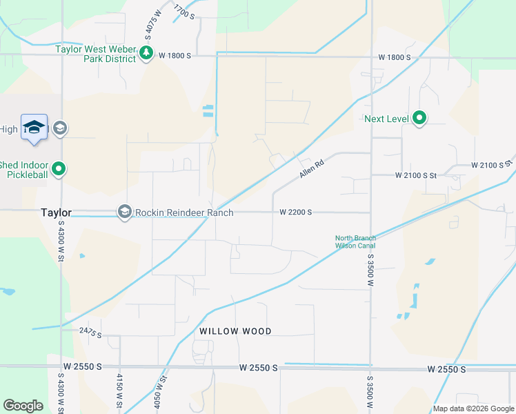 map of restaurants, bars, coffee shops, grocery stores, and more near 3792 West 2200 South in Ogden