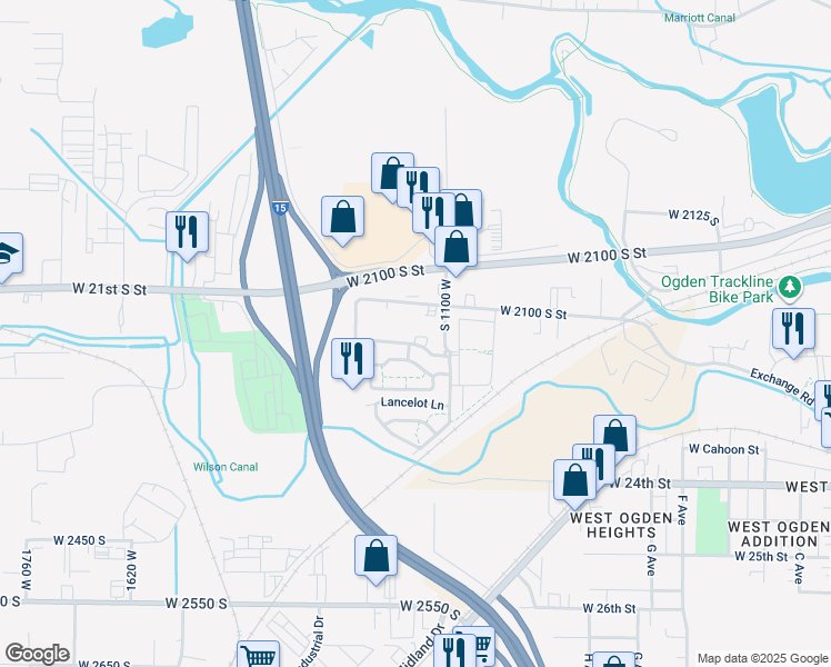 map of restaurants, bars, coffee shops, grocery stores, and more near 1110 Shady Brook Lane South in West Haven