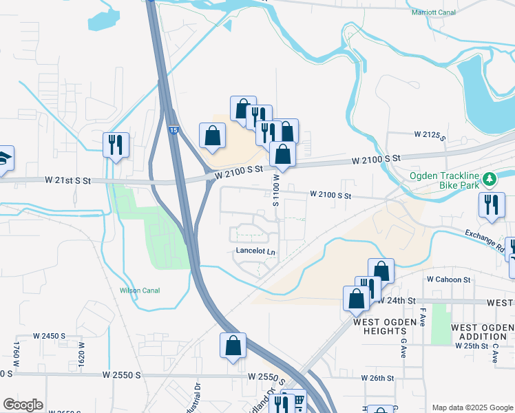map of restaurants, bars, coffee shops, grocery stores, and more near 1157 2100 West in West Haven