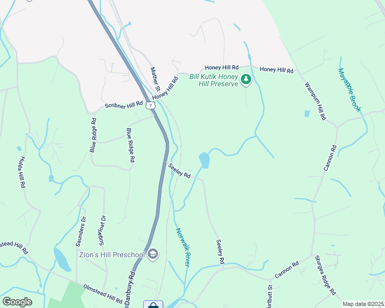 map of restaurants, bars, coffee shops, grocery stores, and more near 20 Seeley Road in Wilton