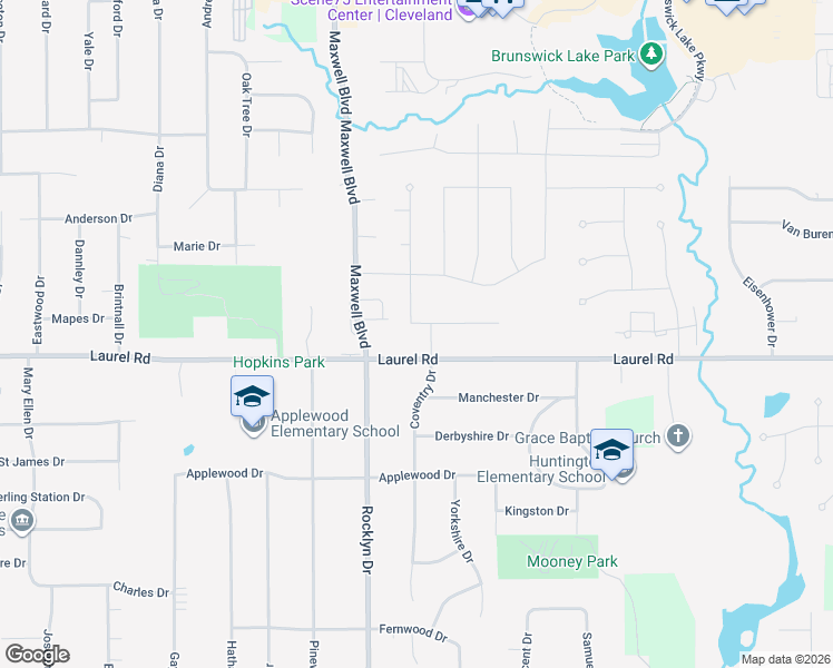 map of restaurants, bars, coffee shops, grocery stores, and more near 3746 Carlisle Drive in Brunswick