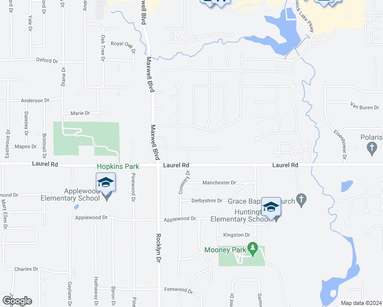 map of restaurants, bars, coffee shops, grocery stores, and more near 3722 Carlisle Drive in Brunswick