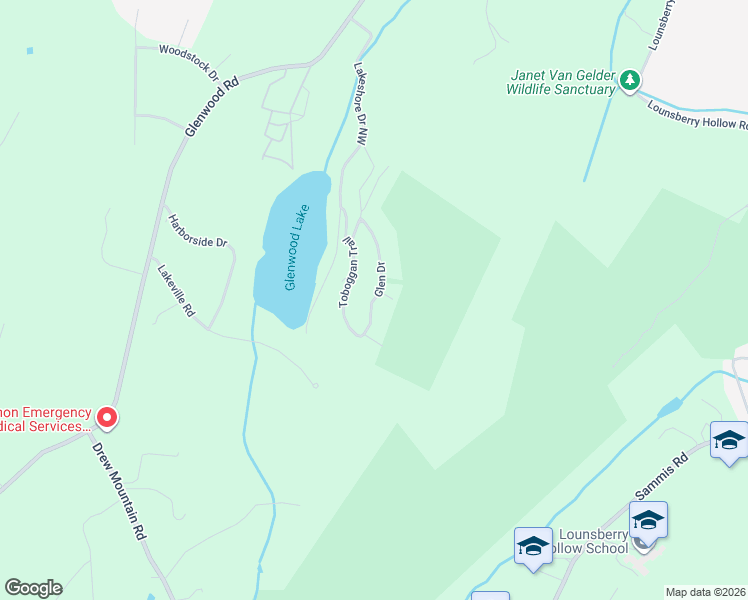 map of restaurants, bars, coffee shops, grocery stores, and more near 5 Glen Drive in Sussex
