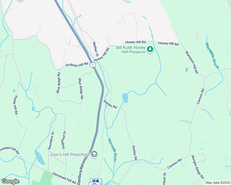 map of restaurants, bars, coffee shops, grocery stores, and more near 20 Seeley Road in Wilton