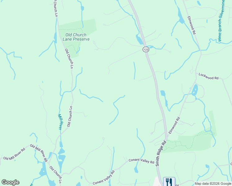 map of restaurants, bars, coffee shops, grocery stores, and more near 256 Smith Ridge Road in South Salem