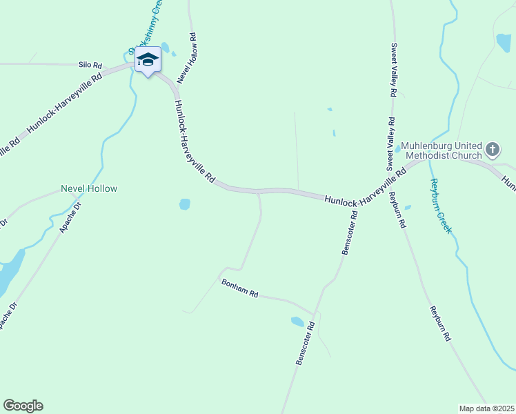 map of restaurants, bars, coffee shops, grocery stores, and more near 36 Bonham Road in Hunlock Creek