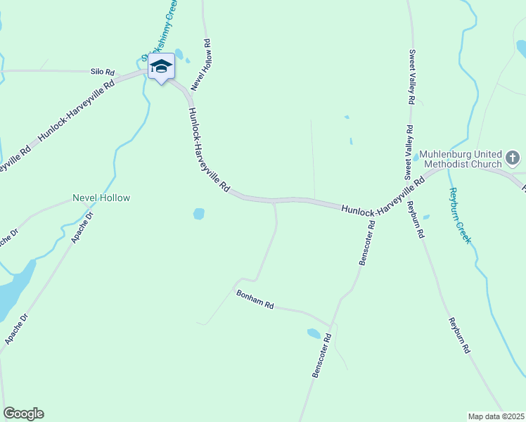 map of restaurants, bars, coffee shops, grocery stores, and more near 36 Bonham Road in Hunlock Creek
