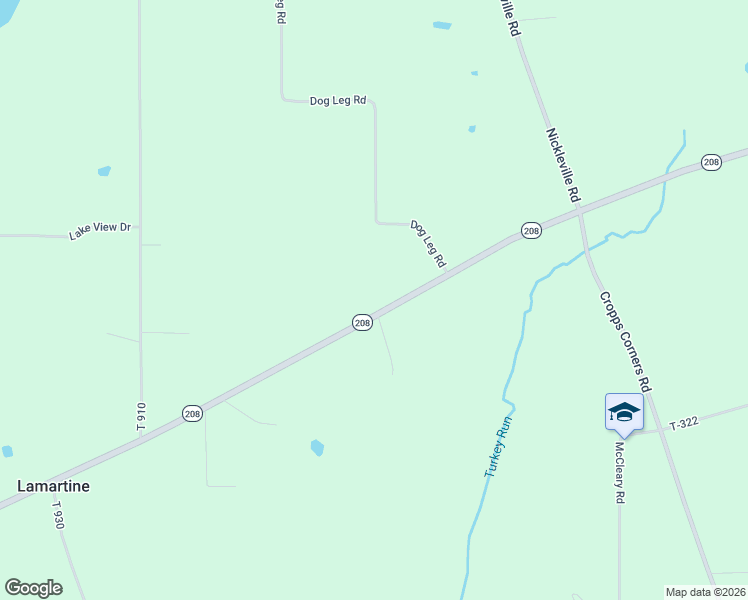 map of restaurants, bars, coffee shops, grocery stores, and more near 2617 Pennsylvania 208 in Knox