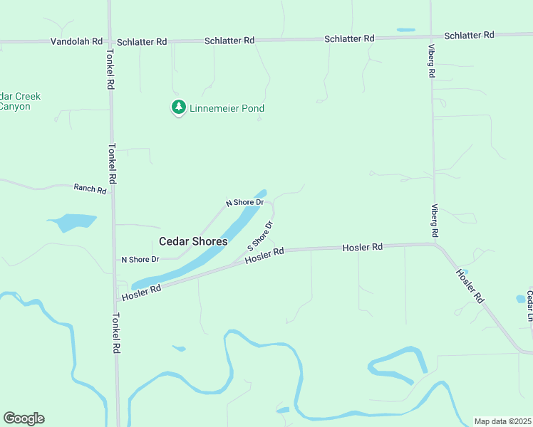 map of restaurants, bars, coffee shops, grocery stores, and more near 6211 South Shore Drive in Allen County