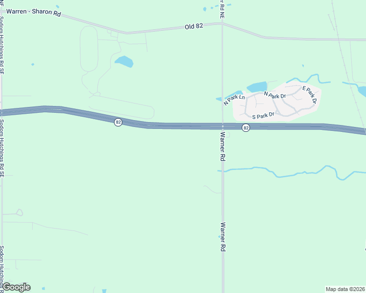 map of restaurants, bars, coffee shops, grocery stores, and more near 550 Warner Road Southeast in Trumbull County
