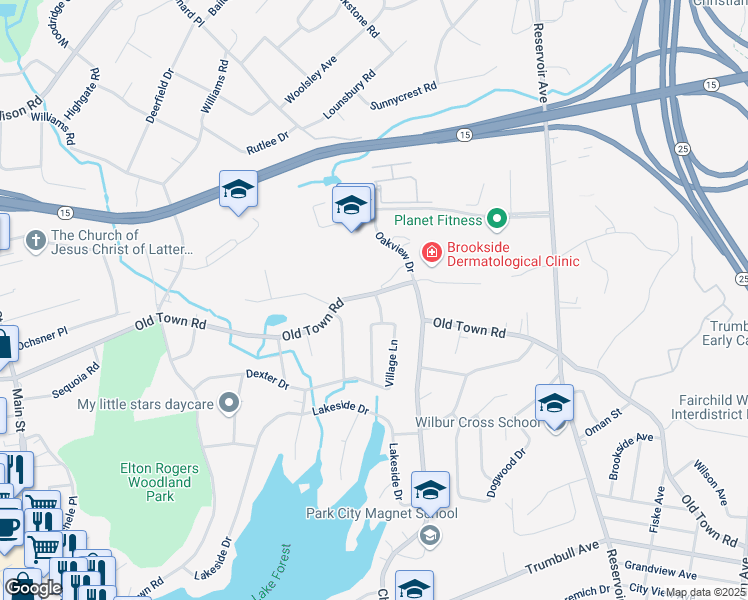 map of restaurants, bars, coffee shops, grocery stores, and more near 15 Heritage Place in Bridgeport