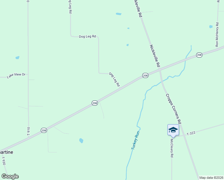 map of restaurants, bars, coffee shops, grocery stores, and more near 2617-2799 Highway 208 in Knox