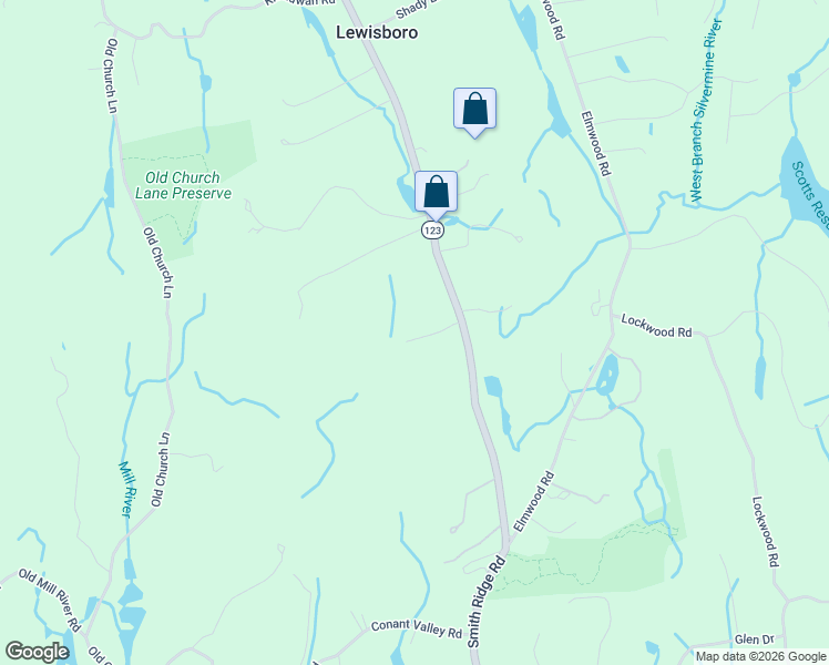 map of restaurants, bars, coffee shops, grocery stores, and more near 256 Smith Ridge Road in South Salem