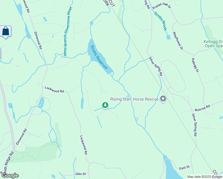 map of restaurants, bars, coffee shops, grocery stores, and more near 25 Wakeman Road in South Salem