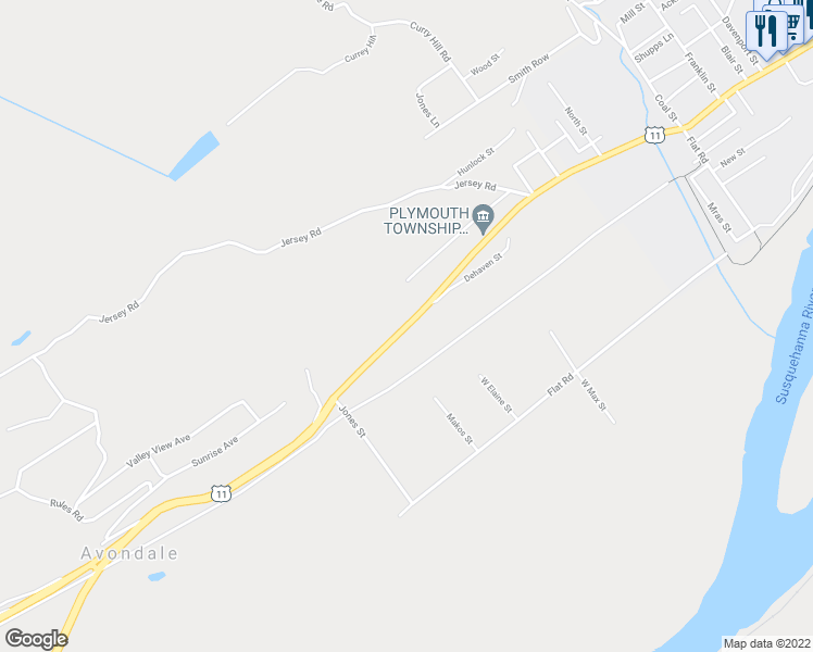 map of restaurants, bars, coffee shops, grocery stores, and more near 1035 West Main Street in Plymouth