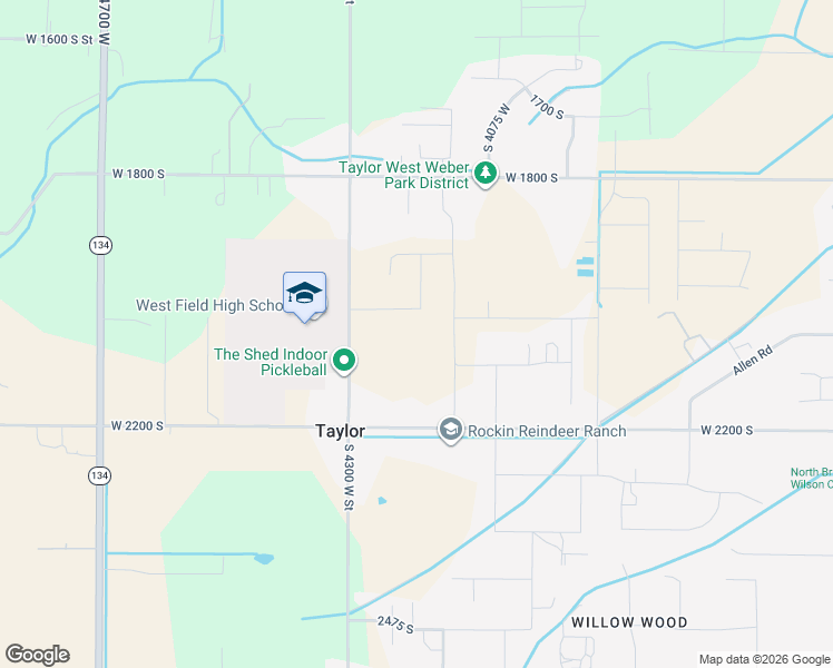 map of restaurants, bars, coffee shops, grocery stores, and more near 2038 4150 West Street in Taylor
