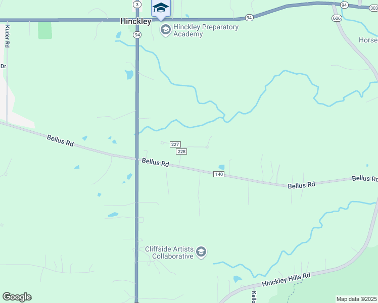 map of restaurants, bars, coffee shops, grocery stores, and more near 1537 David Drive in Hinckley