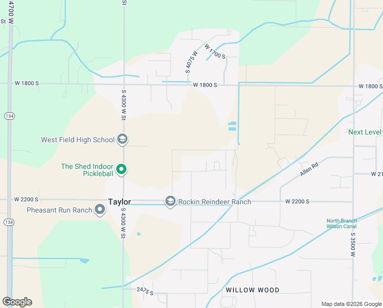 map of restaurants, bars, coffee shops, grocery stores, and more near 4063 West 2025 South in Ogden