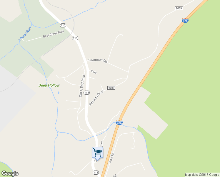 map of restaurants, bars, coffee shops, grocery stores, and more near 316 Pittston Boulevard in Wilkes-Barre