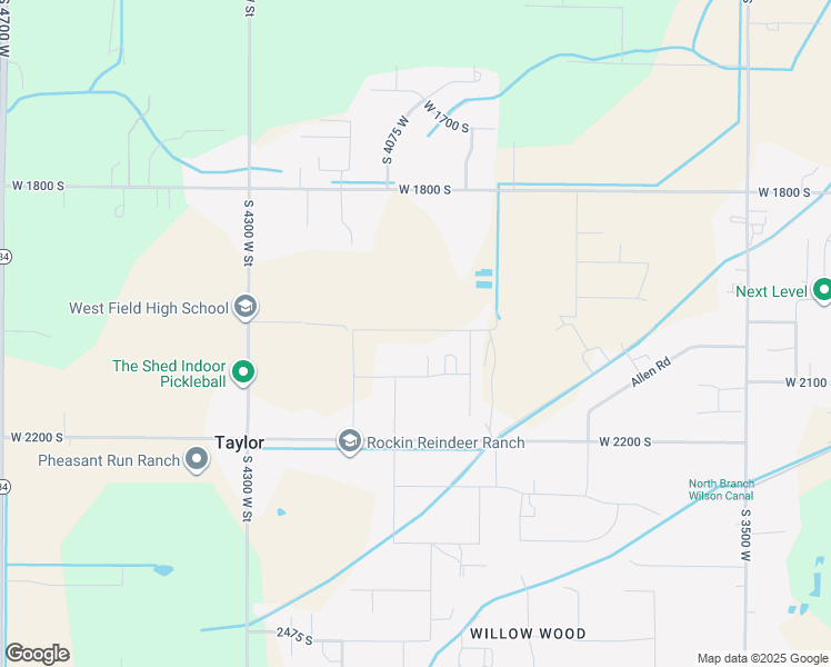 map of restaurants, bars, coffee shops, grocery stores, and more near 4031 West 2025 South in Ogden