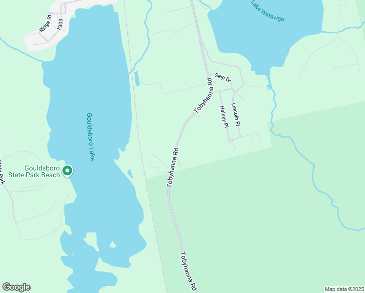 map of restaurants, bars, coffee shops, grocery stores, and more near 1075 Tobyhanna Road in Gouldsboro