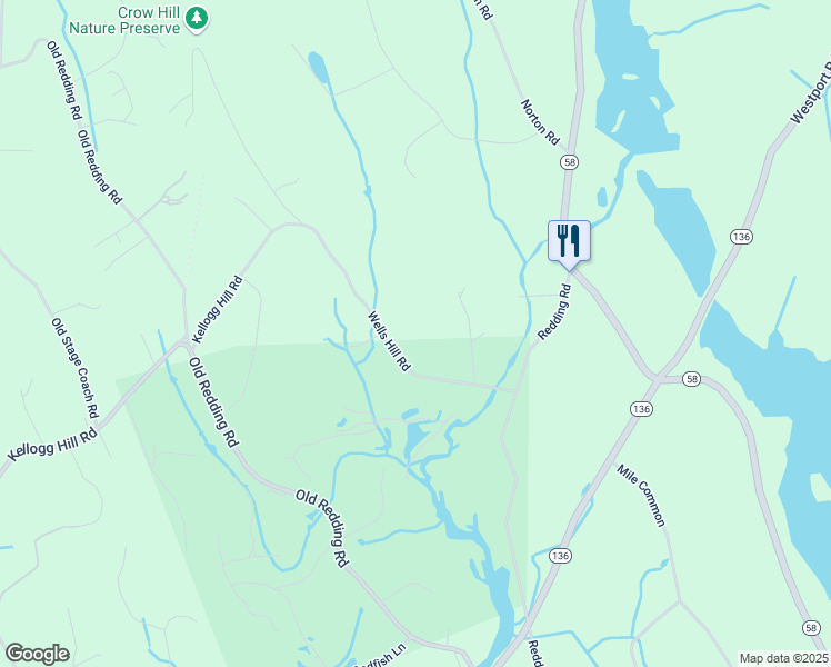 map of restaurants, bars, coffee shops, grocery stores, and more near 50 Wells Hill Road in Easton