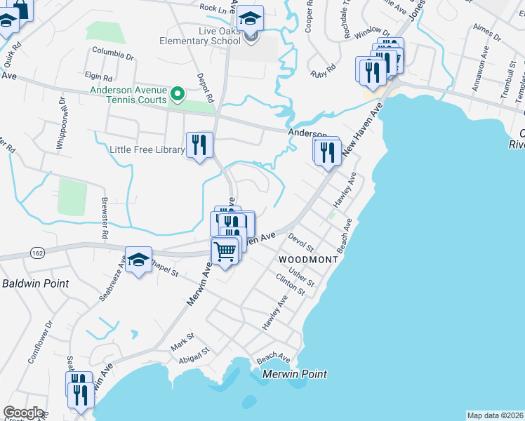 map of restaurants, bars, coffee shops, grocery stores, and more near 70 Salem Walk in Milford