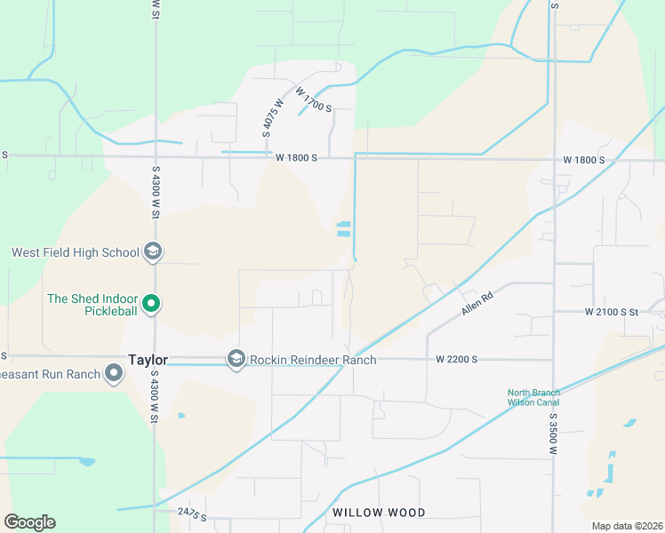 map of restaurants, bars, coffee shops, grocery stores, and more near 3944 West 2025 South in Ogden