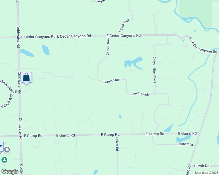 map of restaurants, bars, coffee shops, grocery stores, and more near 1802 Forest Trail in Fort Wayne